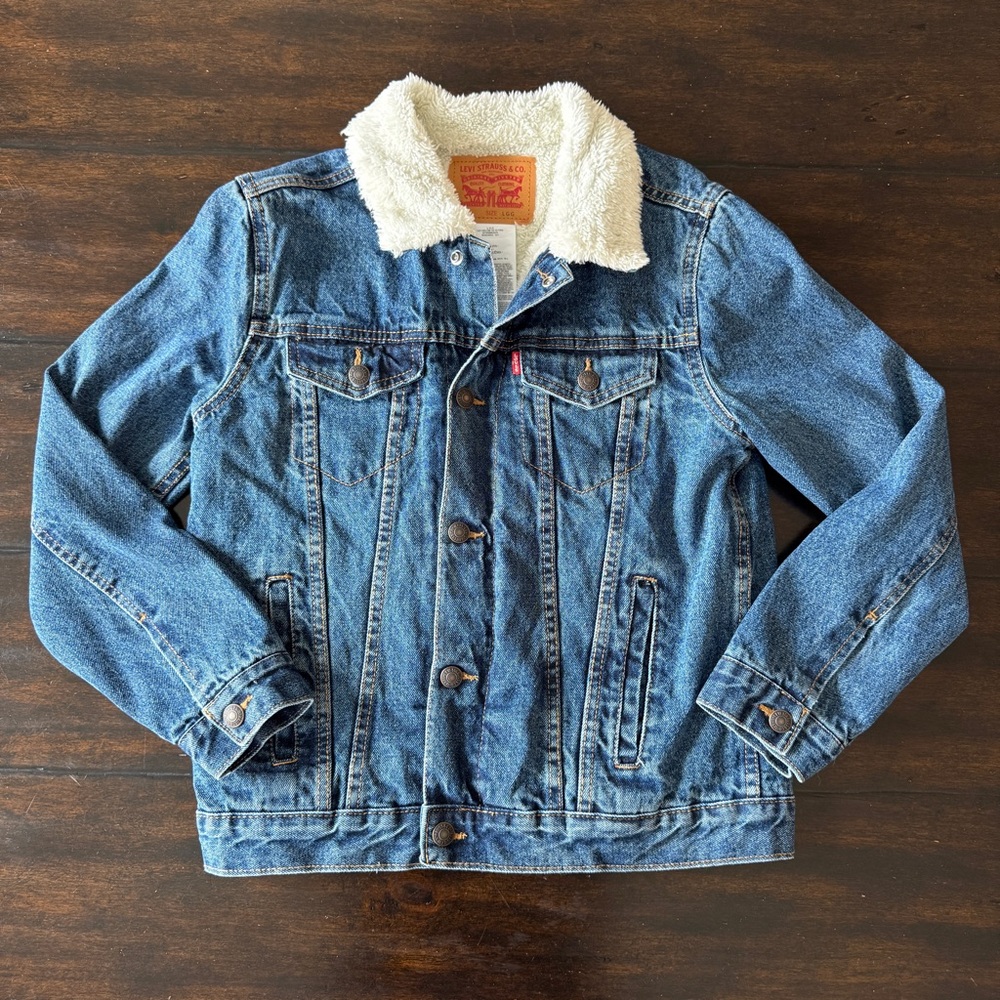 Levi's Boys Faux Sherpa Trucker Jean Jacket